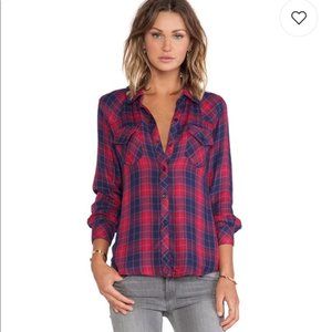 • Rails • Kendra Button Down Shirt Plaid Red Blue